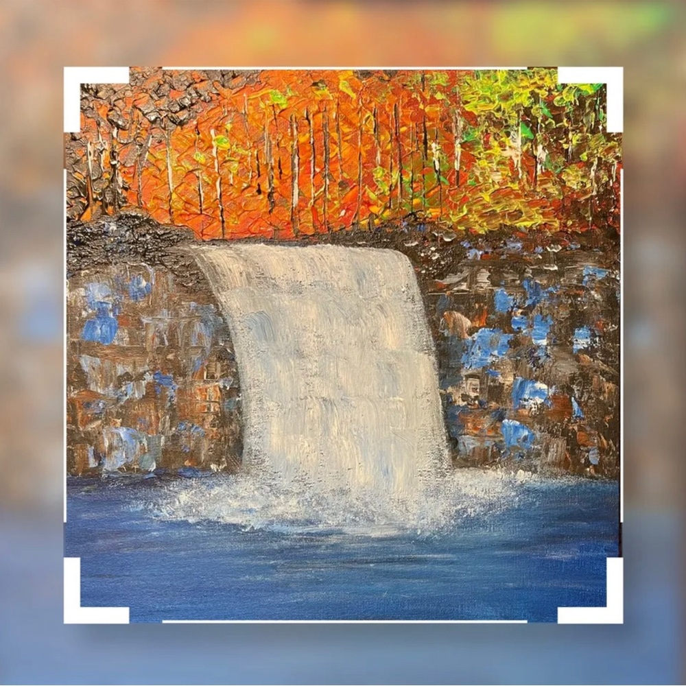 Handmade Acrylic Painting On Canvas Panel 12"X12"Decor/Wall, Frame Not Included